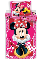 Jerry Fabrics Bavlnené obliečky Minnie Hearts 02 140x200/70x90 cm
