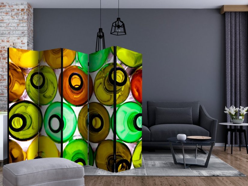 Artgeist Paraván - bottles (background) [Room Dividers]