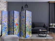 Paraván - A sky-colored meadow - cornflowers [Room Dividers]