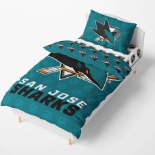 HOKEJOVÉ POVLEČENÍ NHL San Jose Sharks Shields 140x200/70x90 cm