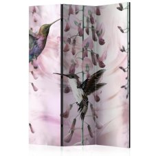 Artgeist Paraván - Flying Hummingbirds (Pink) [Room Dividers]