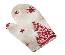 Vánoční chňapka stromeček červený