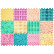 Masážní ortopedická podložka Puzzle Mix Pastel 12 prvků