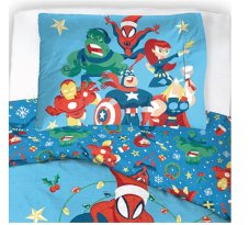 Detské obliečky Avengers Vianočná Jazda 140x200/70x90 cm