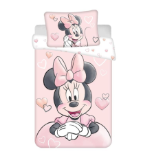Obliečky do postieľky Minnie Powder pink baby 100/135, 40/60 cm