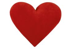 Vankúšik srdiečko červené 42x48 cm