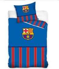 Fotbalové povlečení FC Barcelona Half of Stripes 140x200/70x90 cm