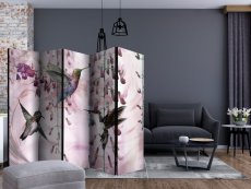 Artgeist Paraván - Flying Hummingbirds (Pink) [Room Dividers]