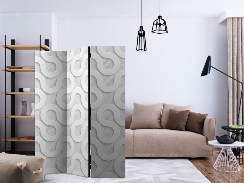 Artgeist Paraván - Grey Spirals [Room Dividers]