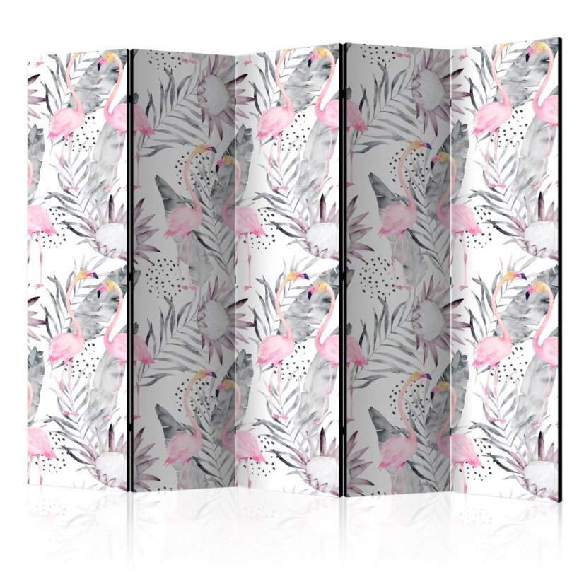 Artgeist Paraván - Flamingos and Twigs [Room Dividers]