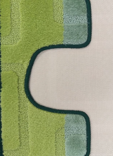 Protišmyková kúpeľňová predložka zelená - set U Montana 04