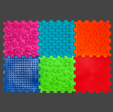 Masážní ortopedická podložka Puzzle "Mix" 6 prvků