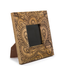 Malý Rám na Fotografie z Mangového Dreva ( 10x15cm) 20x20x2cm - Budha - Čierny