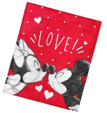 Dětská deka Mickey a Minnie Mouse Love 130x160 cm
