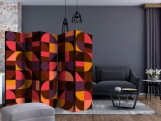 Artgeist Paraván - Geometric Mosaic (Red) [Room Dividers]