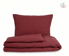 Mušelínové obliečky Bordó
