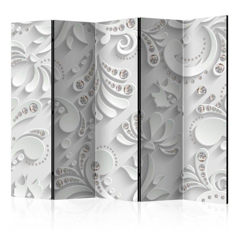 Artgeist Paraván - Flowers with Crystals [Room Dividers]