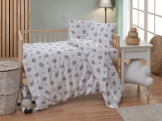 Bavlněné dětské povlečení Slůně šedé 140x200/70x90 cm