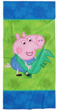 Detská osuška Prasiatko Pepina Tomík a pán Dinosaurus 70x140 cm