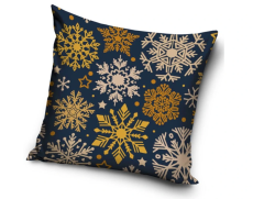 Vianočný vankúš 40x40 cm Vločky Šedé