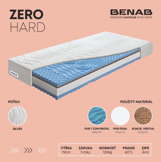 Benab Matrac ZERO HARD - Rozměr matrace: 200x140cm