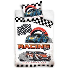 Bavlněné povlečení Auta Racing Drag 140x200/70x90 cm