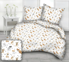 Pejskové bavlněné povlečení do postýlky 100x135/40x60 cm