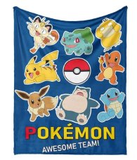 Dětská deka Pokémon Připraveni k boji 130x160 cm