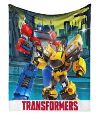 Detská deka Transformers Bumblebee a Optimus Prime 130x160 cm