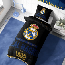 Fotbalové povlečení Real Madrid Royal Black 140x200 / 70x90 cm