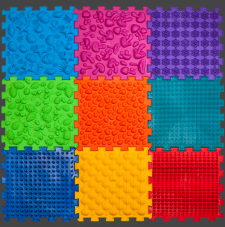 Masážní ortopedická podložka Puzzle "Mix" 9 prvků