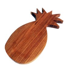 Teak Krájecí Deska ve Tvaru Ananasu