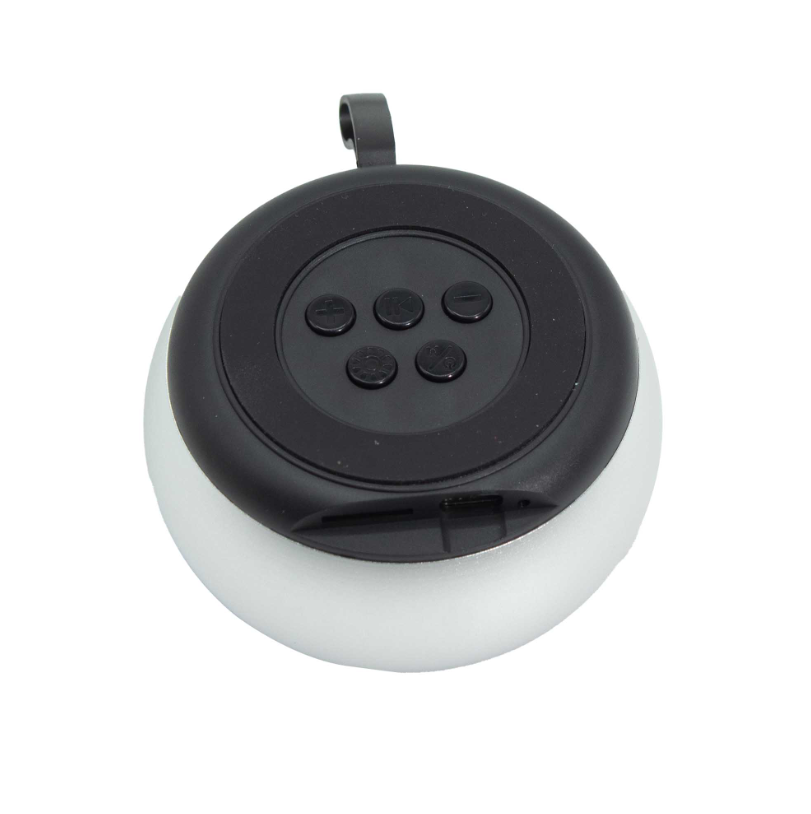 56 Stříbrný Mini Reproduktor se Světelným Efektem Mandala