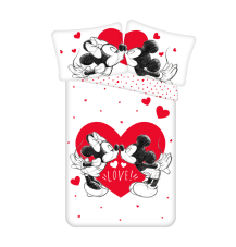 Jerry Fabrics Bavlnené obliečky Mickey and Minnie "Love 05" 140x200/70x90 cm