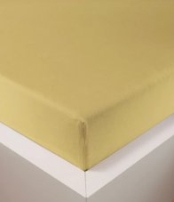 Jersey prostěradlo světle žluté 90x200 cm extra pevné 160g/m2