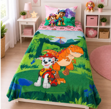 Dětská deka Tlapková Patrola Marshall a Dinosaurus 130x170 cm