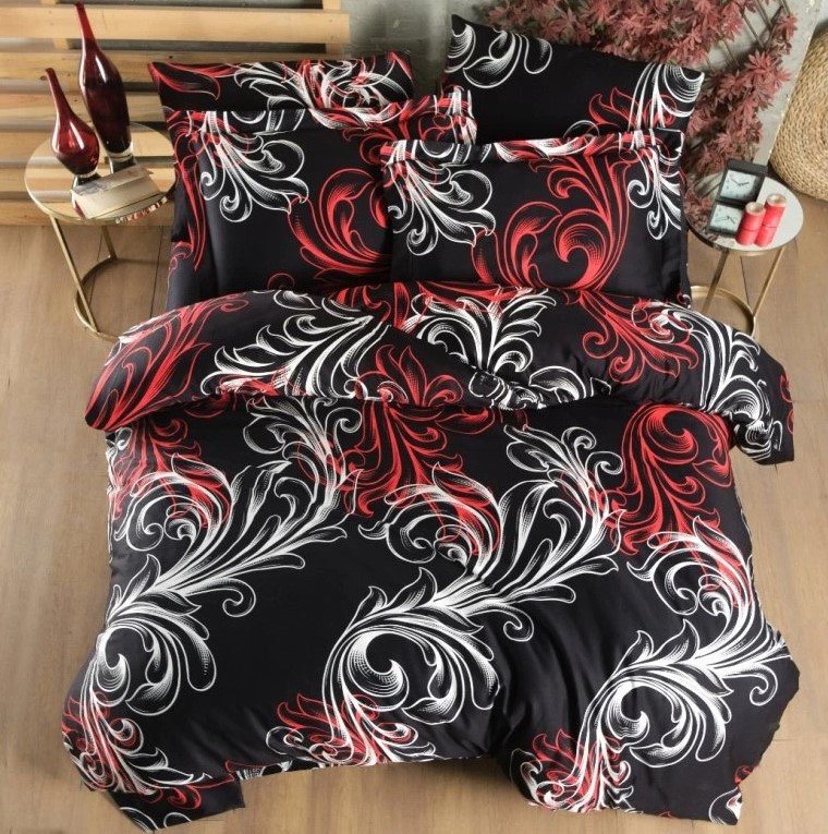 Brotex Povlečení Satén Exclusive Atlantis Red - Rozměr povlečení: 200x220/2x70x90 cm