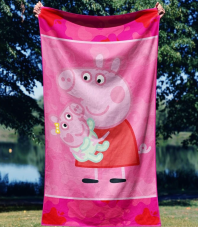 Detská osuška Prasiatko Pepina Sestrička Evička 70x140 cm