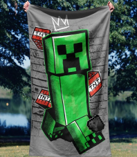 Detská osuška Minecraft Creeper King 70x140 cm
