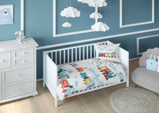 Povlečení do postýlky Vláčiky 100x135/40x60 cm