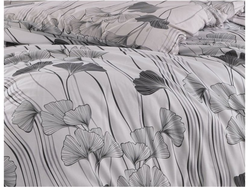 Bavlněné povlečení Ginko Bílé 140x200 / 70x90 cm
