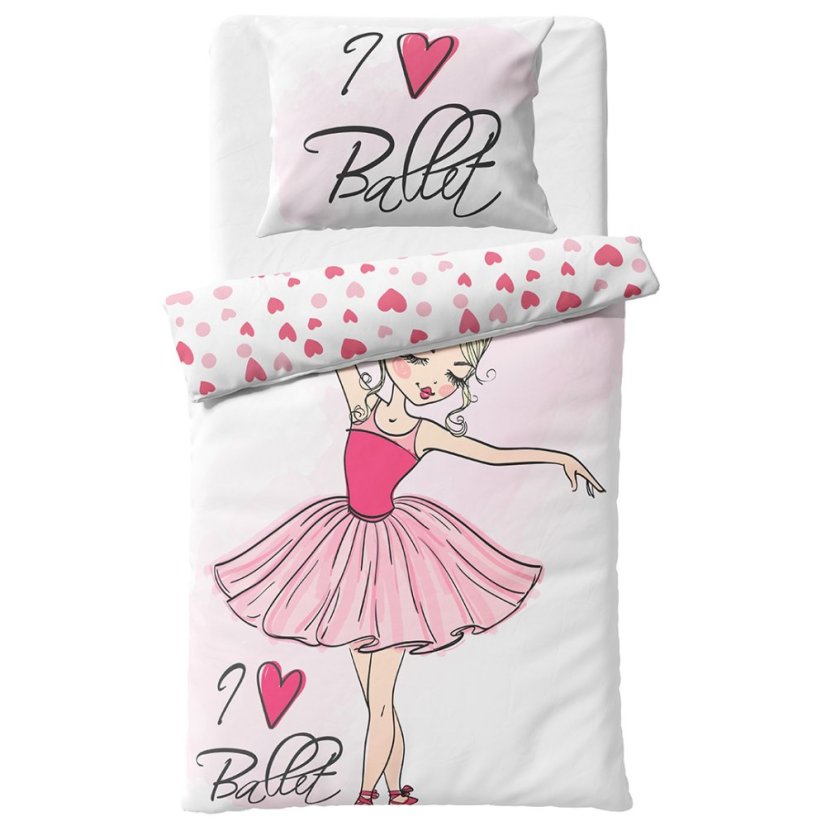 Bavlněné povlečení Baletka z Růžového Snu 140x200/70x90 cm