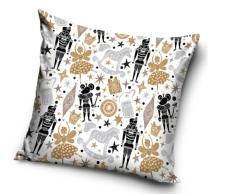 Vianočný vankúš 40x40 cm Luskáčik a Zlaté Vianoce