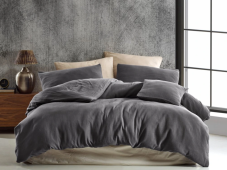 Mušelínové povlečení tmavě šedé
