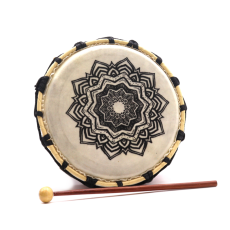 Mandala Šamanský Bubon s 1 Paličkou - 20 cm