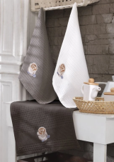 Dárková sada vaflových utěrek 3 ks Káva s láskou