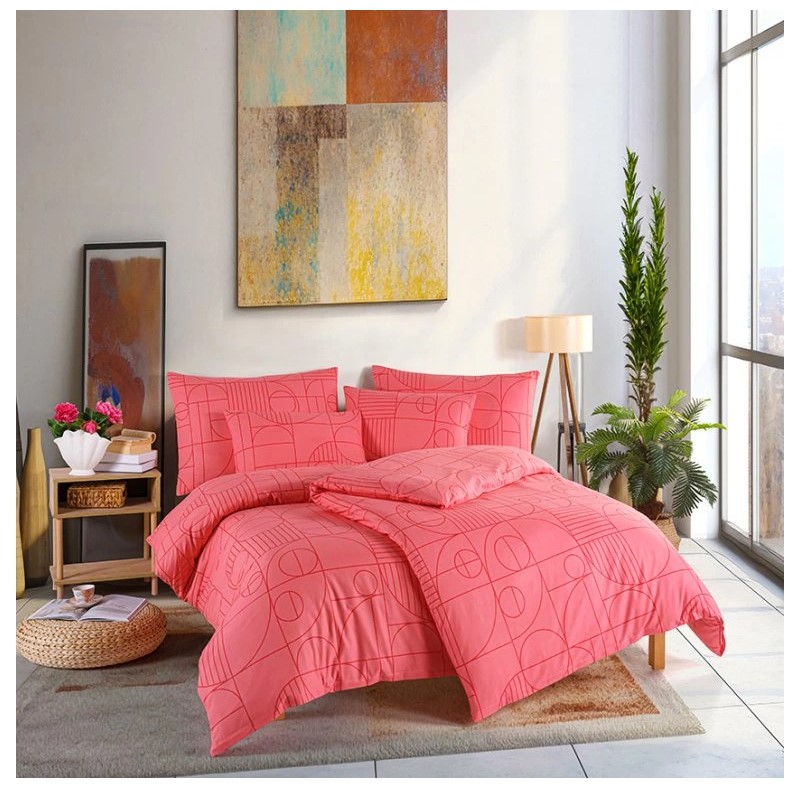 Bavlněné povlečení Geo Sunset Coral - Rozměr povlečení: 200x220/2x70x90 cm