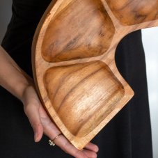 Teaková Miska ve Tvaru Hada cca 55 cm