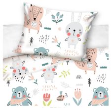Obliečky do postieľky Báječné ráno so zvieratkami 100x135/40x60 cm