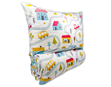 Bavlněné dětské povlečení 140x200, 70x90cm Městečko